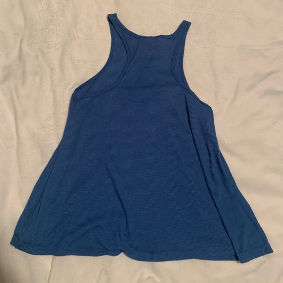 Free People Flowy Ribbed Blue Tank Top - Picture 5 of 5